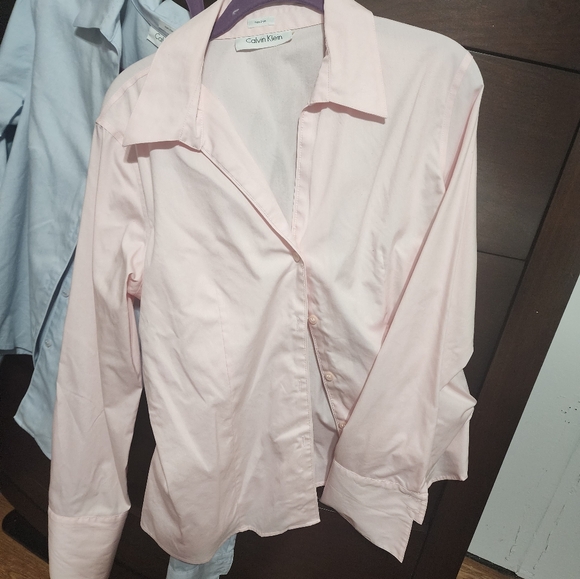 Lot of 2 Calvin Klein womens dress blouse size 12 and 2 Worthington size Large - Picture 2 of 16